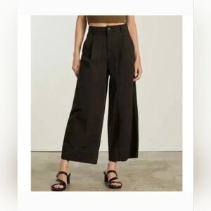 Everlane High Waist Wide Leg Black Pant